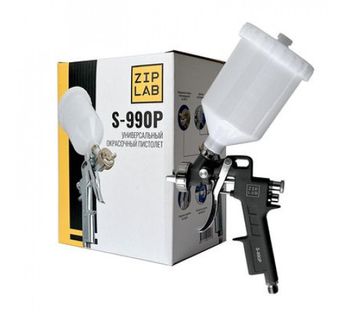 Краскопульт ZIP LAB S990P, 1.5 mm, пластиковый бачок 10210