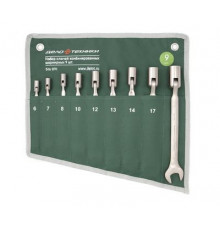 Набор ключей комб. шарнирных 9 шт., планшет тетрон. ДТ