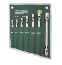 Набор ключей шарнирных двусторонних 7 шт., планшет тетрон. ДТ