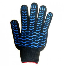 Перчатки ХБ с ПВХ 10 класс 6 нитей ЧЕРНЫЕ г. Иваново