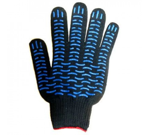 Перчатки ХБ с ПВХ 10 класс 6 нитей ЧЕРНЫЕ г. Иваново