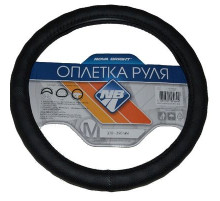Оплетка на руль Nova Bright-fusion М экокожа, черная перфорированная