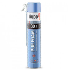 Пена полиуретановая монтажная KUDO PUR FOAM 30+, всесезонная, выход до 30 л., 1000 мл