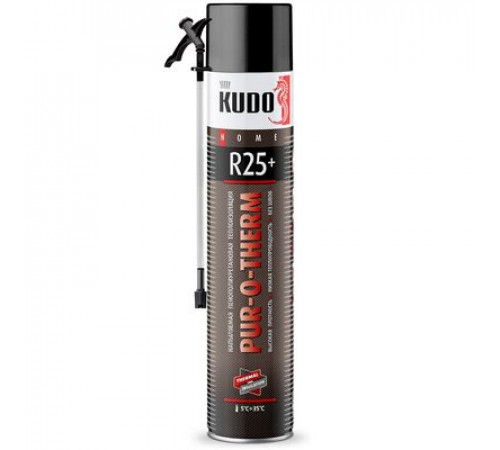 Теплоизоляция напыляемая пенополиуретановая бесшовная KUDO PUR-O-THERM R25+, 1000 мл
