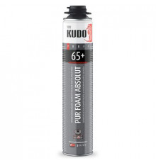 Пена полиуретановая монтажная KUDO PUR FOAM ABSOLUT 65+, под пистолет, выход до 65 л, 1000 мл