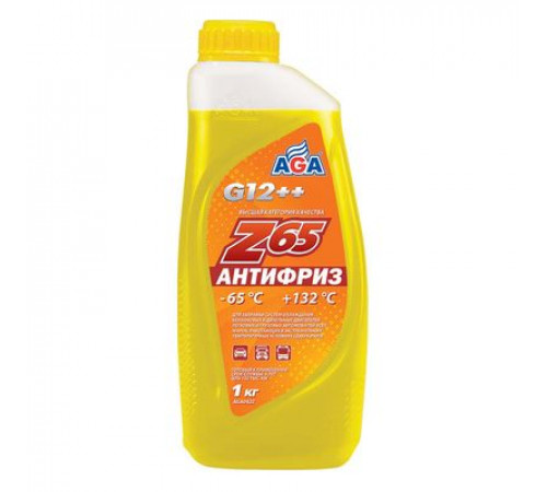 Антифриз, готовый к применению, желтый, -65С, 1 кг, G-12++ AGA-Z65 PREMIX ЧЗ