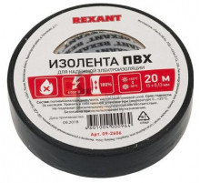 Изолента ПВХ KRANZ 0.13х15 мм, 20 м, черная