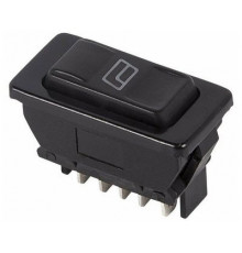 Выключатель (стеклоподъемника) клавишный 12V 20А (5с) (ON)-OFF-(ON)  черный  с подсветкой  REXANT