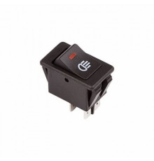 Выключатель-клавиша 12V 35А (4с) ON-OFF  с красной LED подсветкой  REXANT
