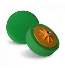 Полиров.губка М14 ТВЕРДЫЙ зеленый, 150мм, толщина 50мм, крепление ZIP LAB 90505