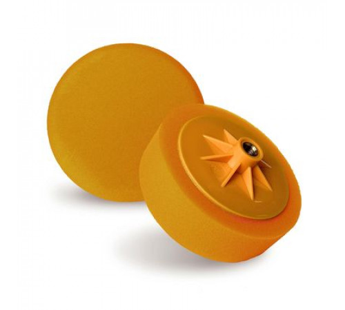 Полиров.губка М14 СРЕДНИЙ оранжевый, 150мм, толщина 50мм, крепление ZIP LAB 90506