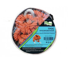 ТРОС БУКСИРОВОЧНЫЙ ZIZAY КАНАТ 10тонн 6метров 2 крюка