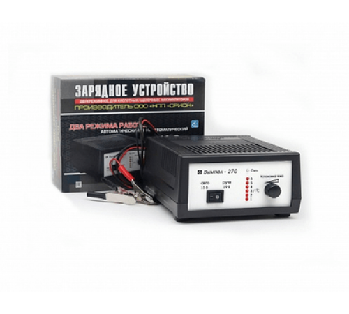Зарядное устройство для АКБ Вымпел -270 (автомат/ручной,0-7А,14.8/19В,светодиодный амперметр)