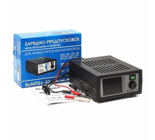 Зарядное устройство для АКБ Вымпел-52 предпусковое (библиотека АКБ+доп.настройки, 0,5-20А, 0,5-18В,