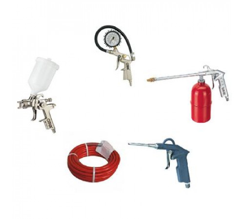 Набор AK-2 5предметов(шланг, продув.пистолет,подкачка шин с маном.,мовильный с н/б,крас) OTRIX