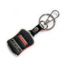 Брелок металл,кожа Haval 3,8*7 см черный  логотип c надписью на подвеске