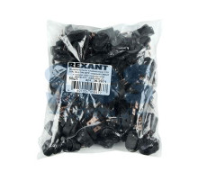 Выключатель-клавиша 12V 20А (3с) ON-OFF черный ОВАЛ с синей LED подсветкой  REXANT