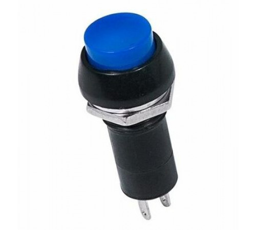 Выключатель-кнопка  250V 1А (2с) ON-OFF  синяя  REXANT
