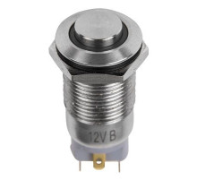 Выключатель-кнопка  антивандальная Ø12  Фикс (2с) ON-OFF выпуклая (A12-B2) REXANT (в упак. 1шт.)