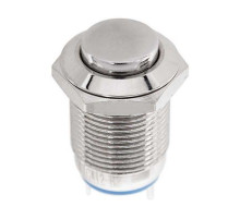 Выключатель-кнопка  антивандальная Ø12 12В Б/Фикс (2с) (ON)-OFF красная (A-12-C2) REXANT (в упак. 1ш