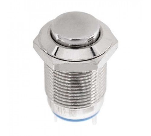 Выключатель-кнопка  антивандальная Ø12 12В Б/Фикс (2с) (ON)-OFF красная (A-12-C2) REXANT (в упак. 1ш