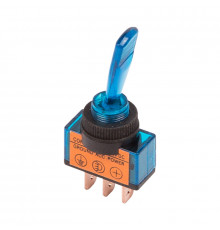 Тумблер 12V 20А (3c) ON-OFF однополюсный  с синей подсветкой  REXANT