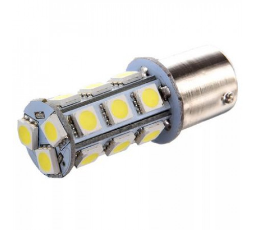 Светодиод P21W 12V BA15S 18SMD белый конус ЛДД006-5W
