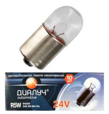 Лампа R5W 12V BA15s Диалуч PRIME Корея ЛЧ196-PR