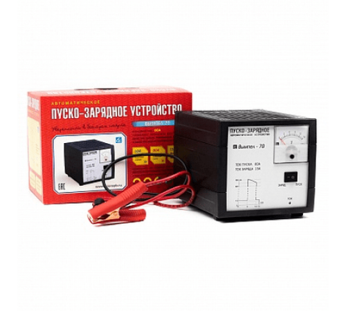 Зарядное устройство для АКБ Вымпел-70 пуско-зарядное (80А пусковой/10Азарядный,12В,автомат, ампермет