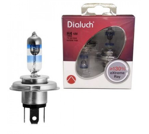 Лампы H4 12V 60/55W +130% (P43t,к-т-2шт) Extreme Ray Диалуч PRIME Корея ЛЧ120PR-2XR