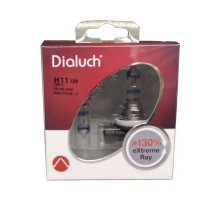 Лампы H11 12V 55W +130% (PGJ19-2-угол 90*,к-т-2шт) Extreme Ray Диалуч PRIME Корея ЛЧ411PR-2XR