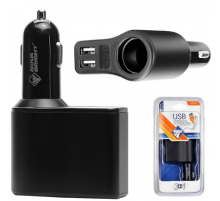 Зарядное устройство Nova Bright  для моб.устр.+ разветв. электропит,1 гнездо+ 1 USB-порта,2100мА