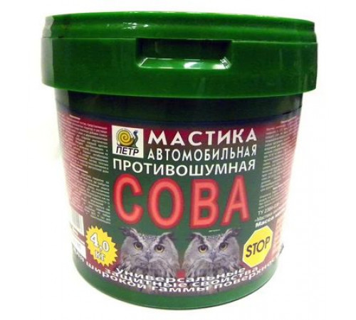 Мастика антикоррозийная 653 противошумная СОВА 2,25л