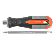 Отвертка комб. двусторонняя ROUND GRIP, РН1,SL5x100 мм / OMBRA