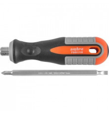 Отвертка комб. двусторонняя ROUND GRIP, РН1,SL5x100 мм / OMBRA