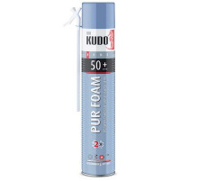 Пена полиуретановая монтажная KUDO PUR FOAM 50+, всесезонная, выход до 50 л., 1000 мл