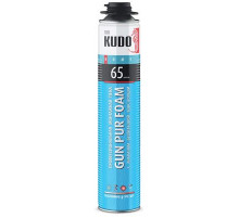 Пена полиуретановая монтажная KUDO GPF HOME 65, под пистолет, выход до 65 л, 1000 мл