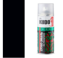 Грунт-эмаль по ржавчине черная RAL 9005 KUDO аэрозоль 520мл.