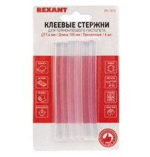 Стержни клеевые REXANT Ø 7 мм, 100 мм, прозрачные (6 шт./уп.) (блистер)