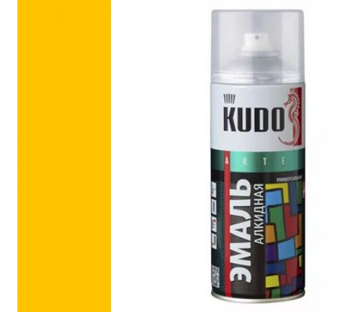 Краска универсальная желтая RAL-1018 KUDO аэрозоль 520мл