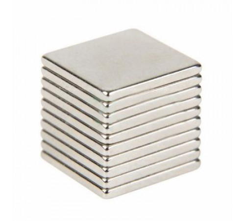 Магнит неодимовый пластина 10х10х1мм сцепление 0,6кг 10штук