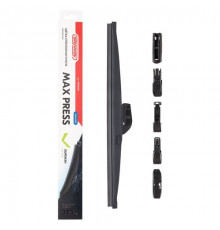 Щетка стеклоочистителя каркасная зимняя SKYWAY MAX PRESS 6 адаптеров в коробке 35см/14"