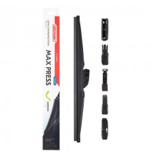 Щетка стеклоочистителя каркасная зимняя SKYWAY MAX PRESS 6 адаптеров в коробке 40см/16"