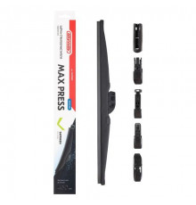 Щетка стеклоочистителя каркасная зимняя SKYWAY MAX PRESS 6 адаптеров в коробке 45см/18"