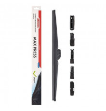 Щетка стеклоочистителя каркасная зимняя SKYWAY MAX PRESS 6 адаптеров в коробке 55см/22"