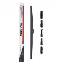 Щетка стеклоочистителя каркасная зимняя SKYWAY MAX PRESS 6 адаптеров в коробке 70см/28"