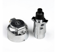 Разъем для фаркопа/прицепа в сборе металлический (7 контактов, вилка + розетка)