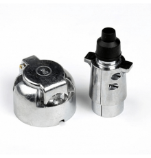 Разъем для фаркопа/прицепа в сборе металлический (7 контактов, вилка + розетка)