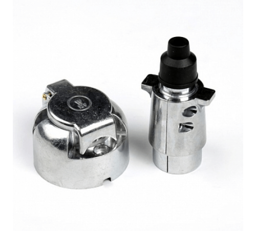 Разъем для фаркопа/прицепа в сборе металлический (7 контактов, вилка + розетка)