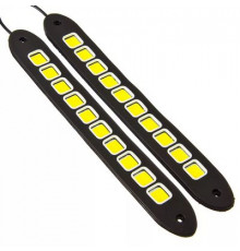 Дневные ходовые огни, LED 40шт, гибкий резин. корп., 260мм, 12V, белый, 2шт.NEW GALAXY